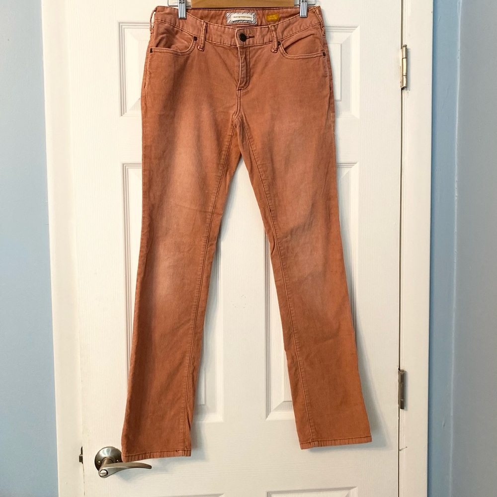 Pilcro Women's Pink BrownVintage Slim Corduroy Pants